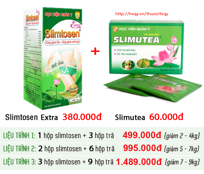 Giá bán liệu trình giảm cân Slimtosen Extra là bao nhiêu